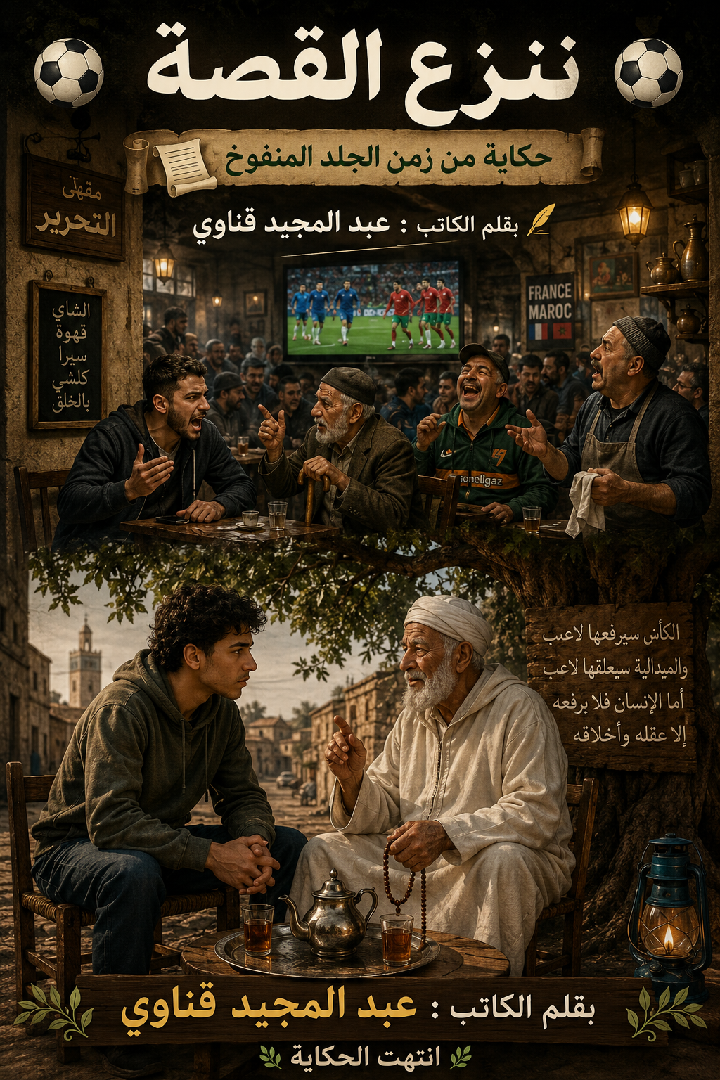 ⚽ عمي منصور وامتحان القلوب 📜 حكاية من زمن الجلد المنفوخ