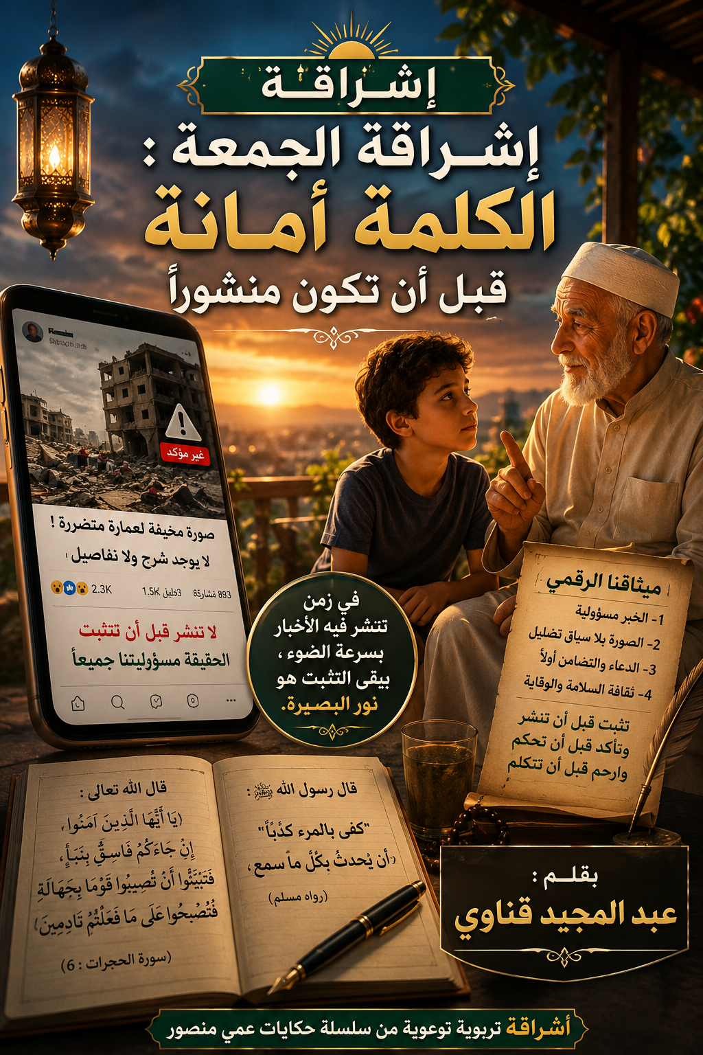    📖  الكلمة أمانة قبل أن تكون منشوراً    