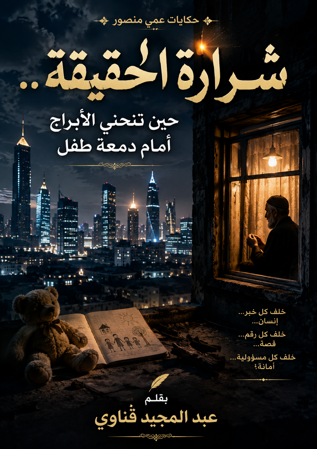      📖 شرارة الحقيقة.. حين تنحني الأبراج أمام دمعة طفل  