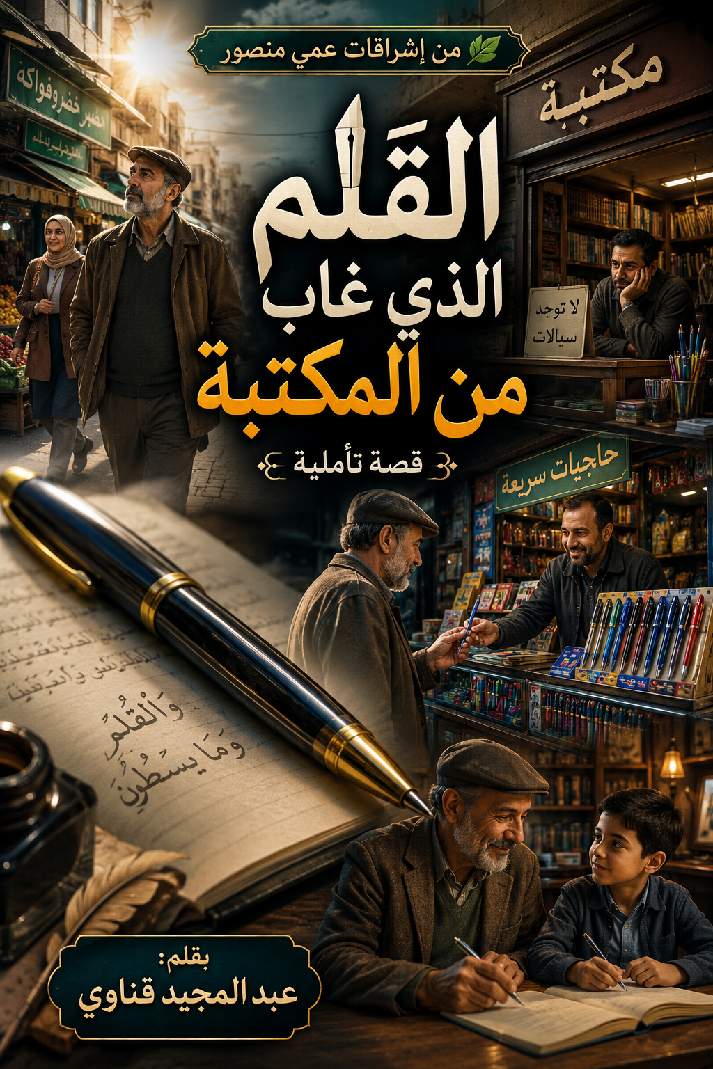 🌅 📖 القلم الذي غاب من المكتبة 
